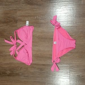 (L) Everyday Sunday Two Piece Bikini Neon Pool Resortwear Swimwear Beach